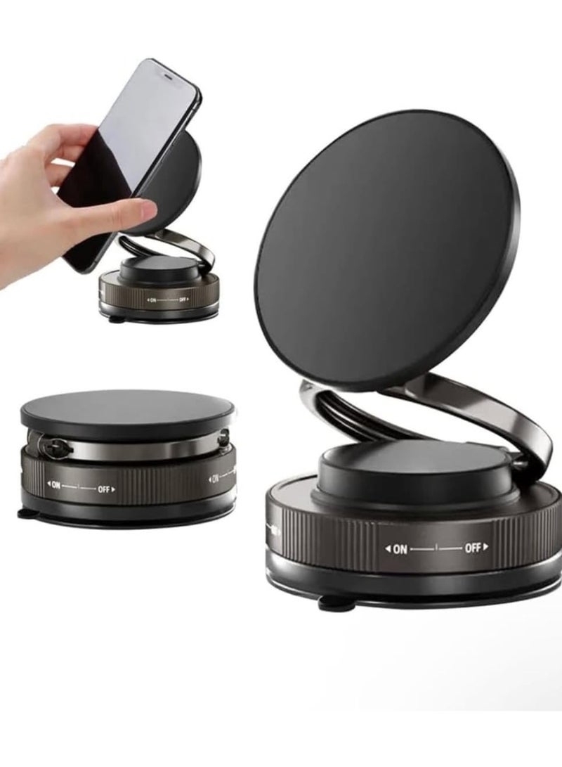 Upgraded magnetic mobile phone holder, adjustable, hands-free, 360° rotation, with adhesive base for car, gym, mirror, and smooth surfaces, compatible with iPhones, Android, and all mobile phones. - Image 1